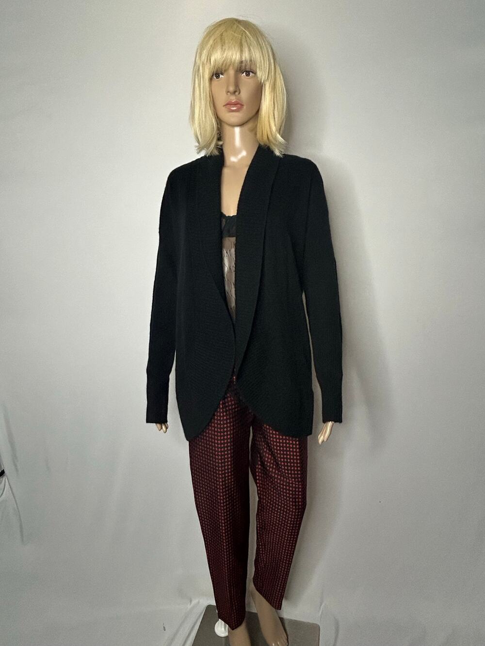 Title: Lauren Ralph Lauren 100% Cashmere Black Shawl Collar Cardigan Women’s L